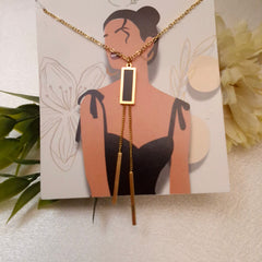 💫 Elegant Dual-Bar Pendant Necklace