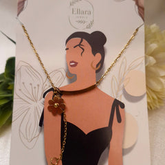 Floral Charm Drop Necklace 🌼
