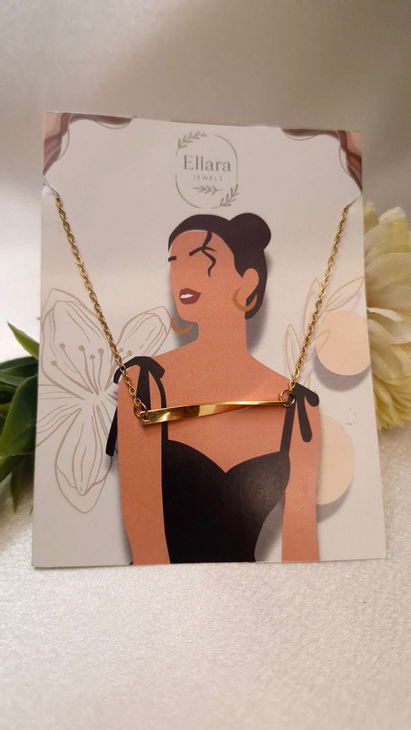 Golden Grace” Bar Necklace ✨  By Ellara Jewels