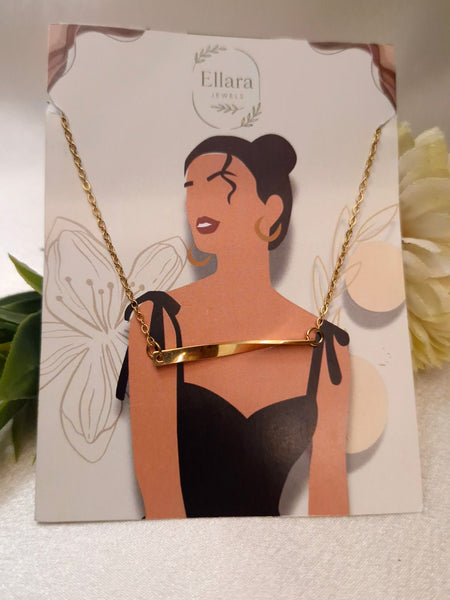 Golden Grace” Bar Necklace ✨  By Ellara Jewels