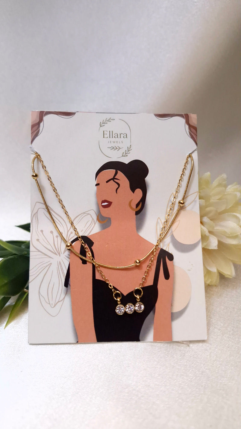 The Twin Drop Layer Necklace ✨