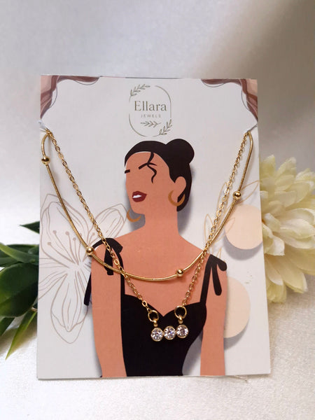 The Twin Drop Layer Necklace ✨