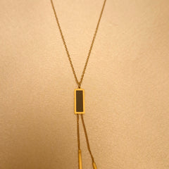 💫 Elegant Dual-Bar Pendant Necklace