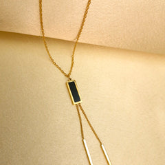 💫 Elegant Dual-Bar Pendant Necklace