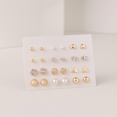 Elegant Earrings Set ✨ ( 12 Sets )