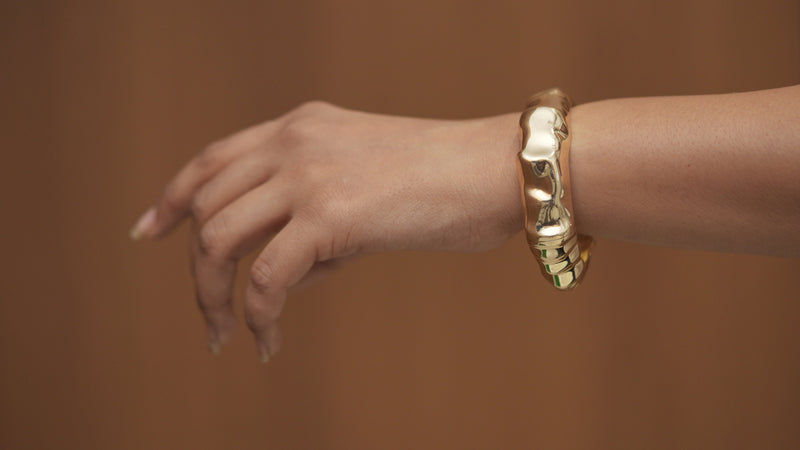 Ellara Molten Wave Statement Bracelet π