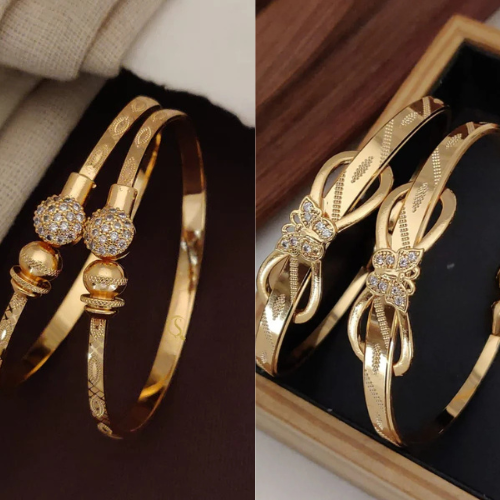 Stylish Daily Wear Adjustable Bracelets For Women & Girls Pack Of 4 Piece ( 2 Pair)