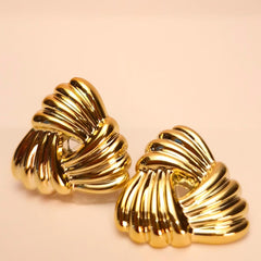 Golden Shell-Inspired Studs