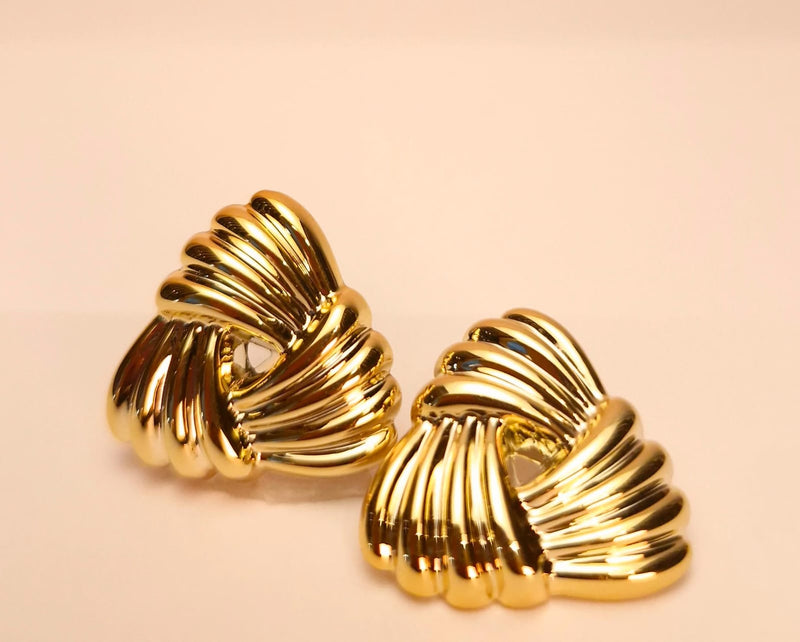 Golden Shell-Inspired Studs