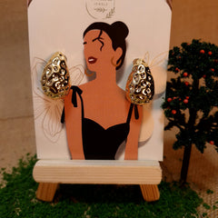 Molten Gold Pebble Studs