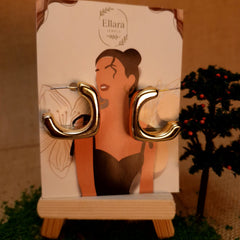 Sculpted Gold Huggies π