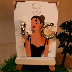 β¨ Twisted Gold Hoops β Luxe Imitation Finish π