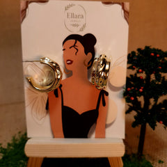 🌟 Ellara Luxe Molten Gold Hoop Earrings ✨
