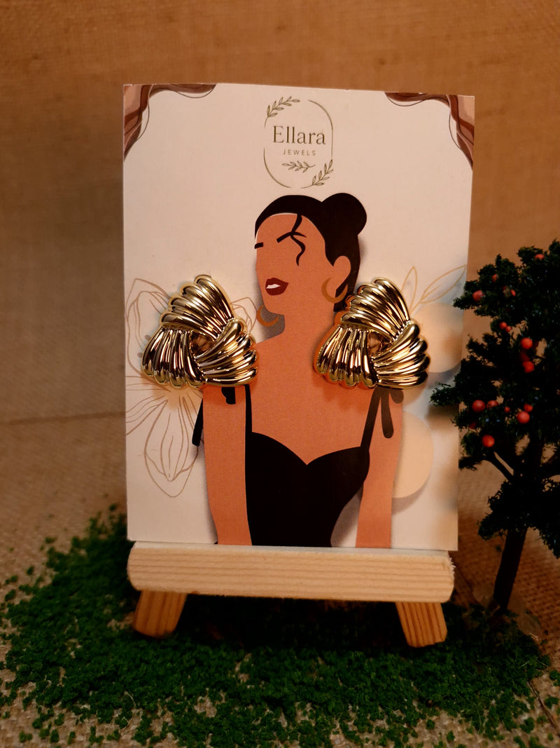 Golden Shell-Inspired Studs