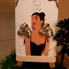 Golden Shell-Inspired Studs