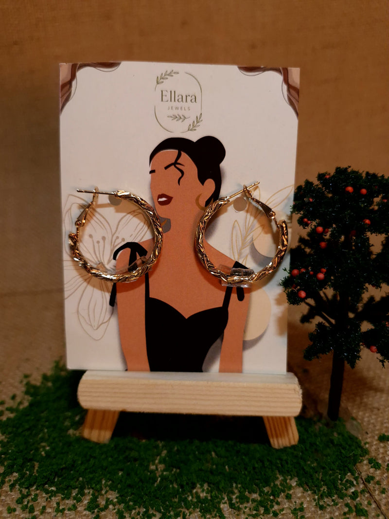 ✨ Twisted Glow Gold Hoops