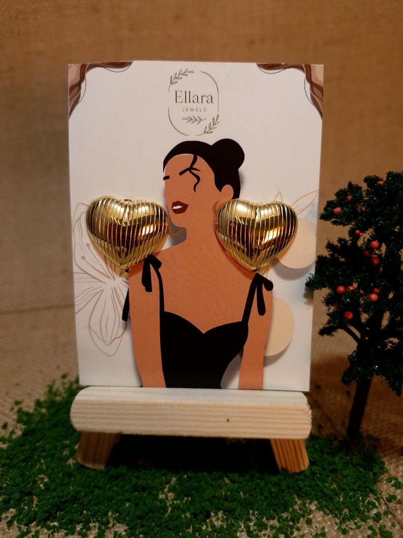 Heart-Shaped Earrings by Ellara Jewels π