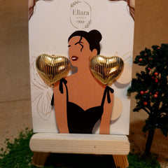 Heart-Shaped Earrings by Ellara Jewels π