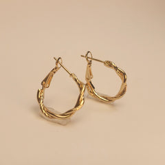 💫 Ellara Twisted Gold Mini Hoops