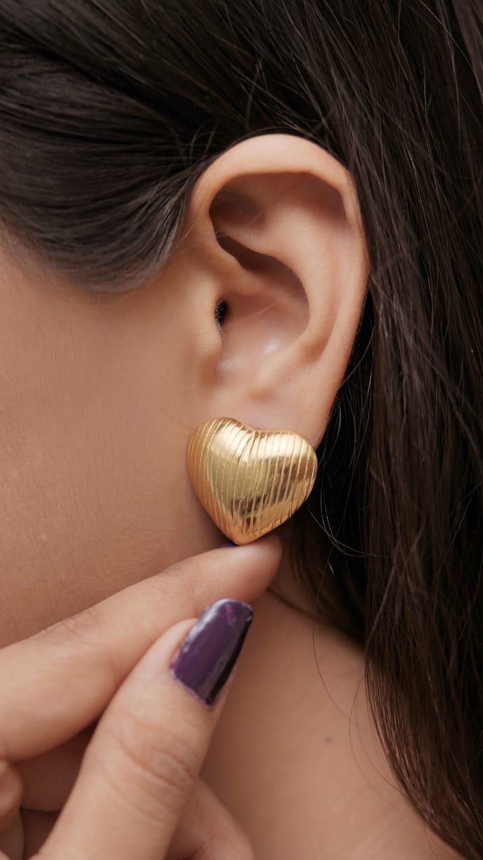 Heart-Shaped Earrings by Ellara Jewels π