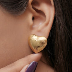 Heart-Shaped Earrings by Ellara Jewels π