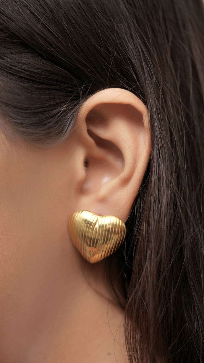 Heart-Shaped Earrings by Ellara Jewels π