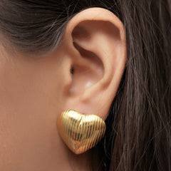 Heart-Shaped Earrings by Ellara Jewels π