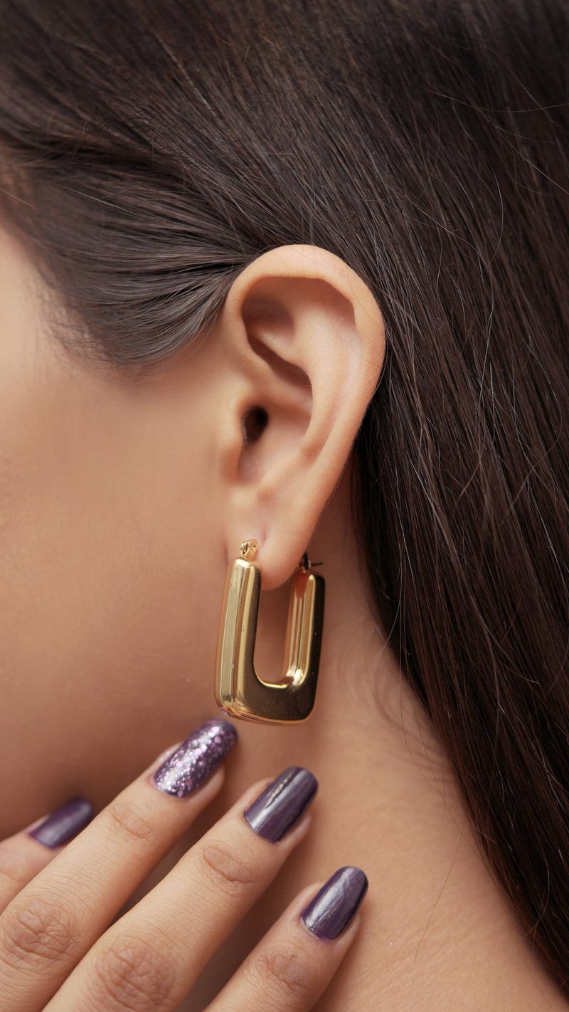 ✨ Bold U-Hoop Earrings