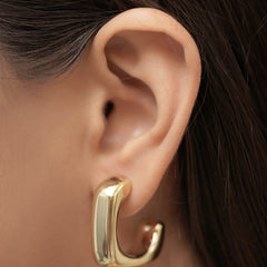 Sculpted Gold Huggies π