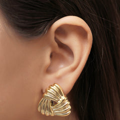 Golden Shell-Inspired Studs