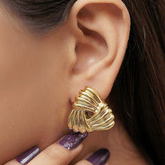 Golden Shell-Inspired Studs