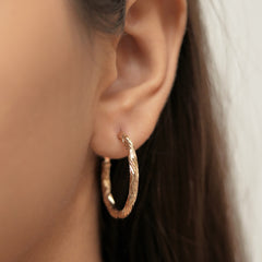 ✨ Twisted Glow Gold Hoops