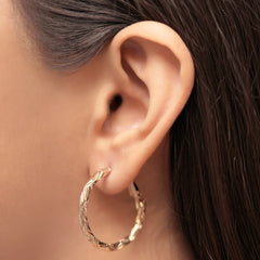 ✨ Twisted Glow Gold Hoops