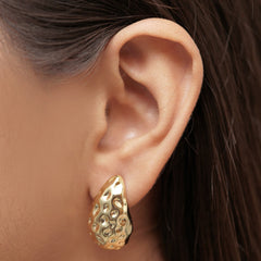 Molten Gold Pebble Studs