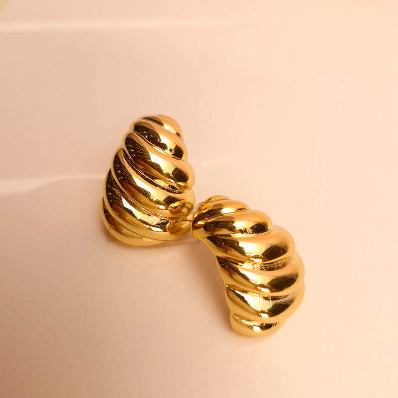Golden Noir Shell Earrings π€