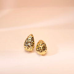 Molten Gold Pebble Studs