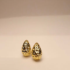 Molten Gold Pebble Studs