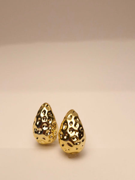 Molten Gold Pebble Studs