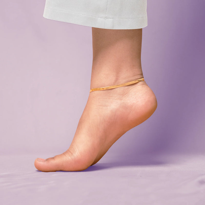 Silver Snake  Anklet