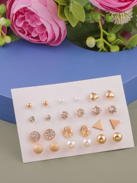 Elegant Earrings Set ✨ ( 12 Sets )