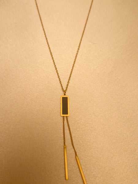 💫 Elegant Dual-Bar Pendant Necklace