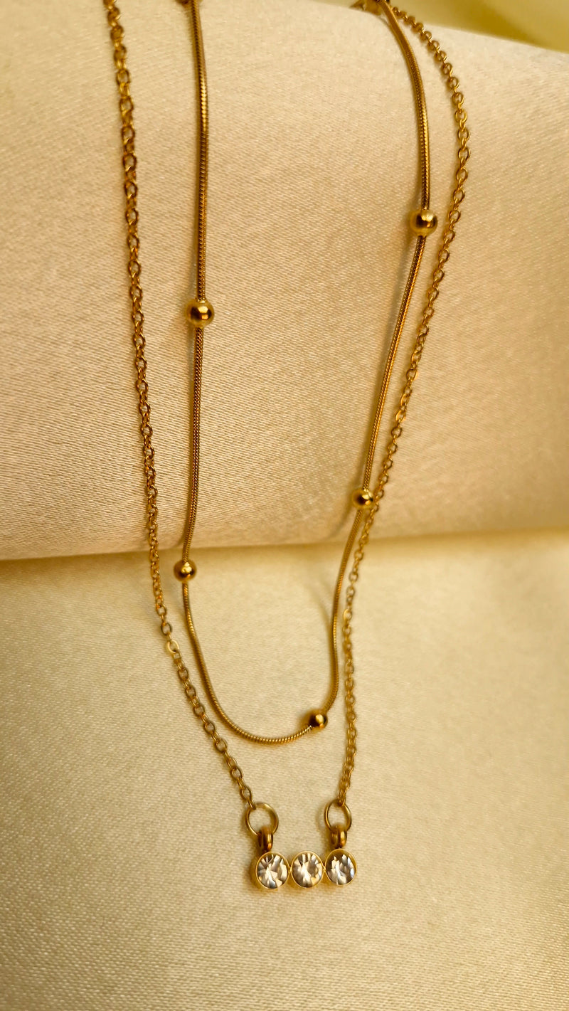The Twin Drop Layer Necklace ✨