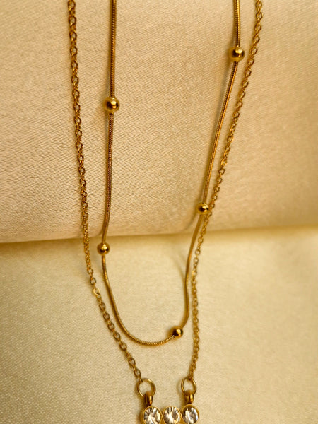 The Twin Drop Layer Necklace ✨