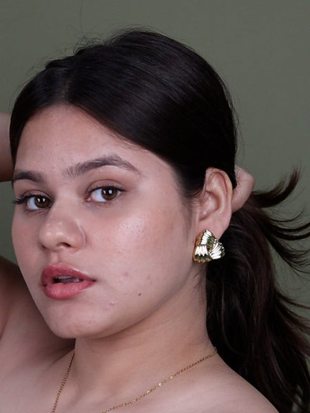 Golden Shell-Inspired Studs