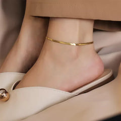Silver Snake  Anklet