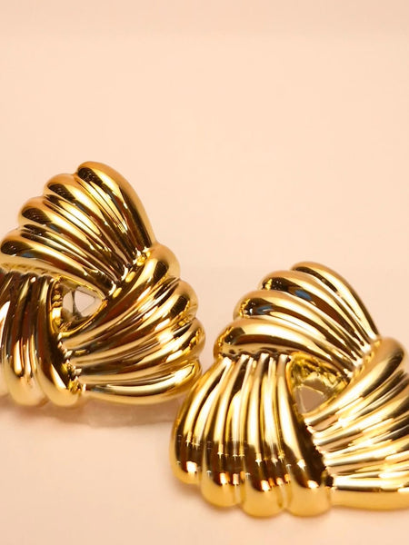 Golden Shell-Inspired Studs