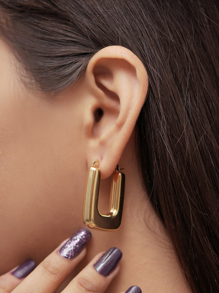 ✨ Bold U-Hoop Earrings