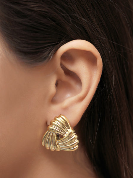 Golden Shell-Inspired Studs
