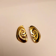 Ellara Sculpted Swirl Studs – Statement Elegance 💫