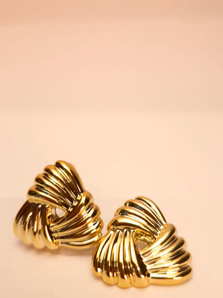 Golden Shell-Inspired Studs